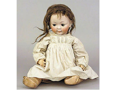 A rare Hertel Schwab & Co bisque 'Googly' doll, German