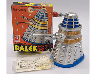 Codeg Dr. Who Dalek Money Box, 1965 vintage. Complete with Assembly Instructions