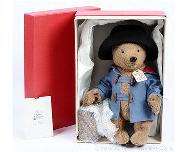 R John Wright Paddington Bear, 2001, LE 2500, alpaca plush, fully jointed, glass eyes