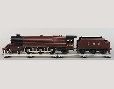 Bassett-Lowke 4-6-2 Loco and Tender LMS maroon Turbomotive No.6202, 3 rail