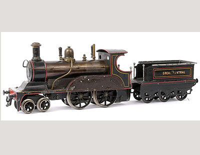 Bing Gauge 2 4-6-0 Loco and Tender Great Central black, Live Steam