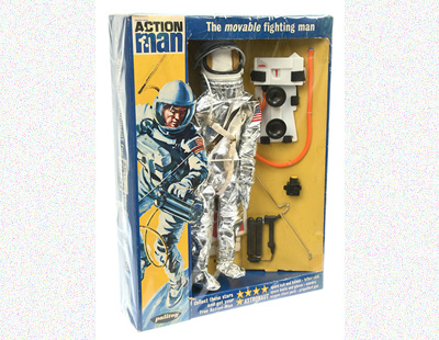 Palitoy Action Man Vintage 34701 Astronaught, comprising Space Suit & Helmet, Tether Cord