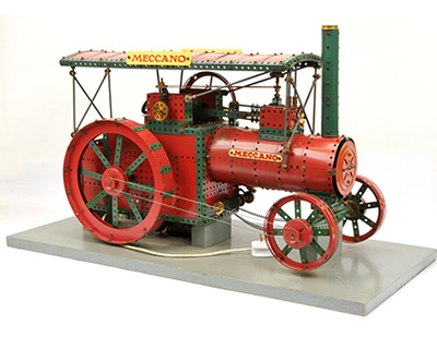 Meccano Late 1940's Traction Engine. Binns Road Factory built shop window display model