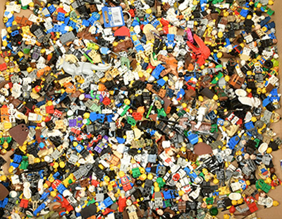 Quantity of mixed Loose Lego Mini figures, including Star Wars, Batman, Harry Potter