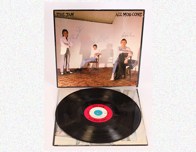 The Jam - All Mods Cons Signed LP (Fully signed by all three members of the band on front of LP
