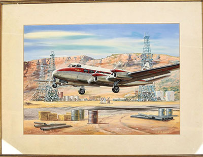 Airfix - Original Roy Cross Artwork, comprising: Framed Box Top Artwork [Image Size: 50 x 38 cm]