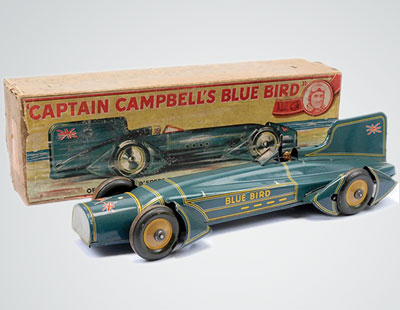 Gunthermann (Germany) 'Captain Campbell's Bluebird' - impressive tinplate clockwork example 