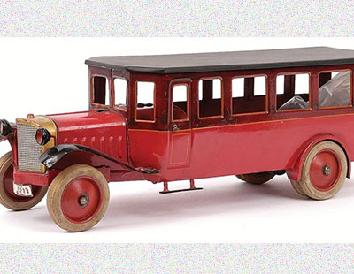 Marklin clockwork Single Decker Bus. Scarce example c.1930 comprising tinplate Single Decker