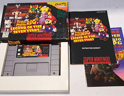Nintendo, a boxed Super Mario RPG Legend of the Seven Stars