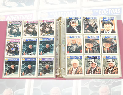 Large quantity of Cornerstone Doctor Who trading cards, most cards signed