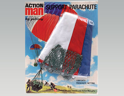 Palitoy Action Man carded Support Parachute No. 34920.