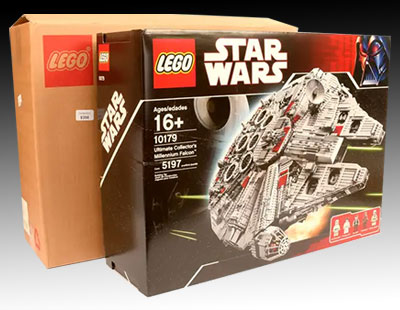 Lego Star Wars Millennium Falcon set number 10179. Within Mint sealed box, also inside original