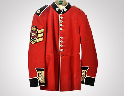 Militaria - Irish Guards Tunic, circa, 1970's, comprising: Full Dress Guardsman's Tunic - Irish.