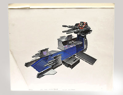 Hasbro Transformers G1 Skystalker Decepticon Micromaster, original airbrushed package art