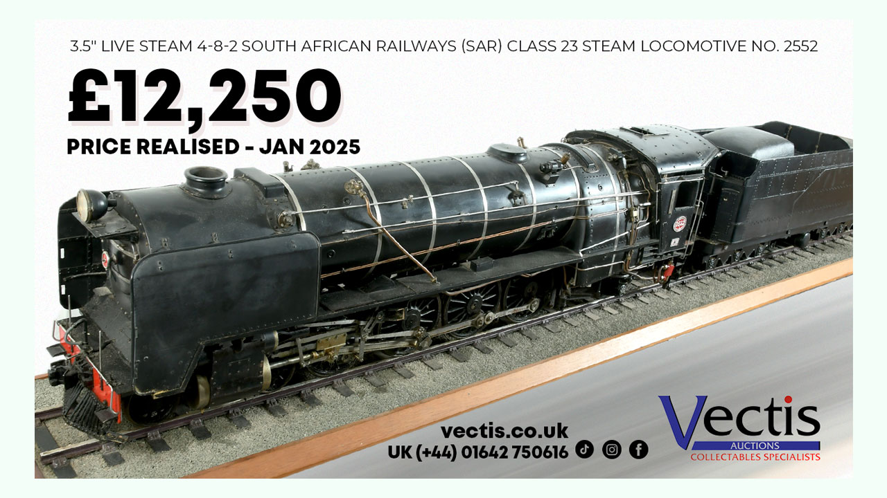 South African Railways Locomotive sells for £12,250 at Vectis Auctions ❗