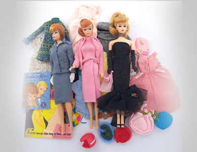 Mattel Barbie unboxed reproduction dolls plus clothes and accessories