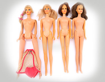 Mattel vintage Barbie x four including: (1) 1967 talking Barbie, original hair braiding