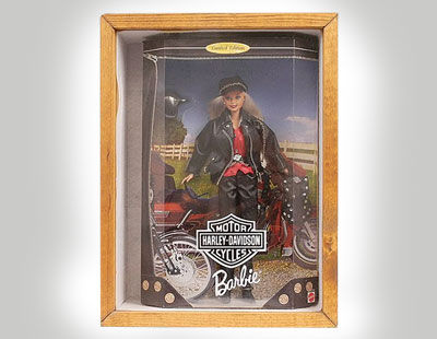 Mattel Harley Davidson Barbie doll #1, #17692, MNRFB, within sealed wooden/air box
