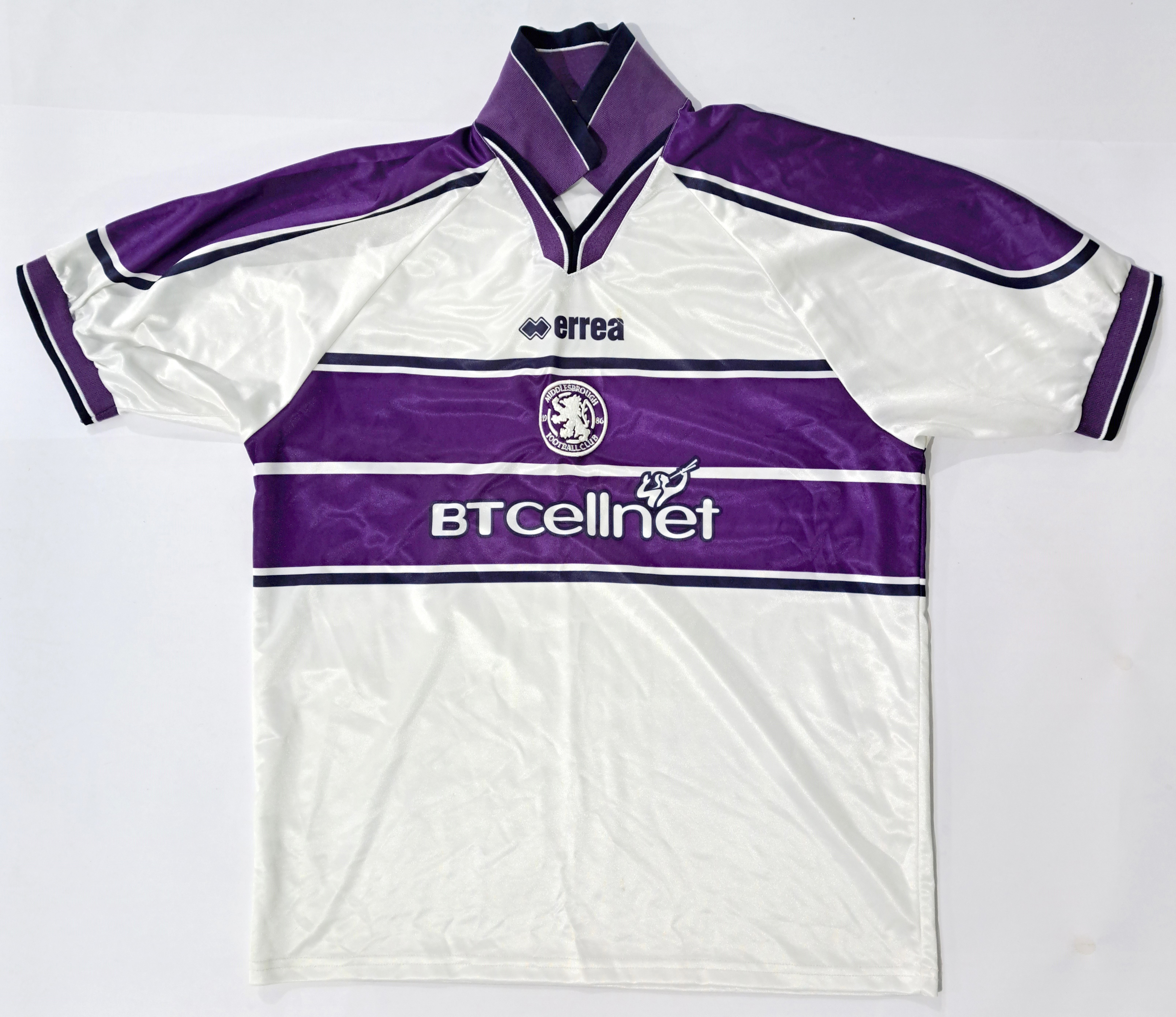 Middlesbrough Football Shirt 1999/00. Away Shirt White/Purple