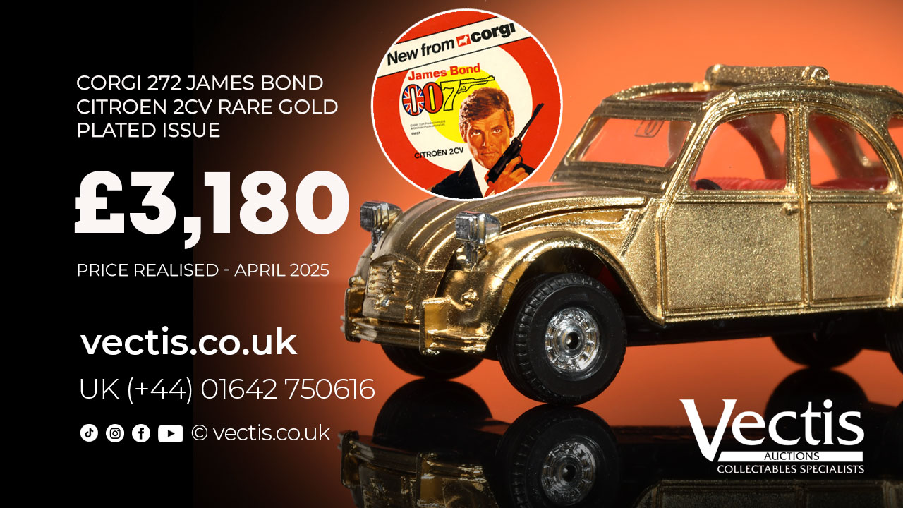 Gold Plated Corgi James Bond Car sells for £3,180 ❗ 